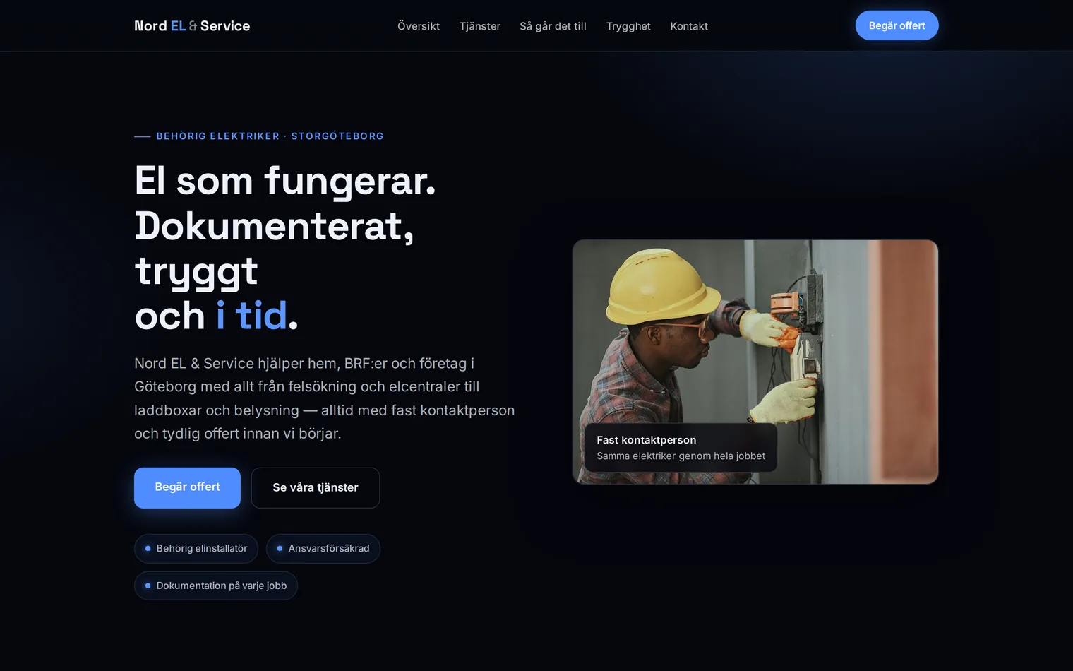 Vårt godkända Growth-exempel — Nord El & Service