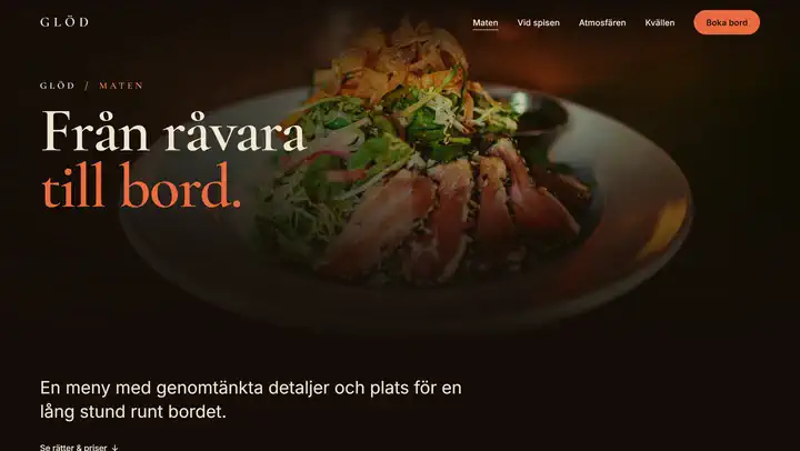 Exempel på Premium Max: Glöd, en egen visuell värld