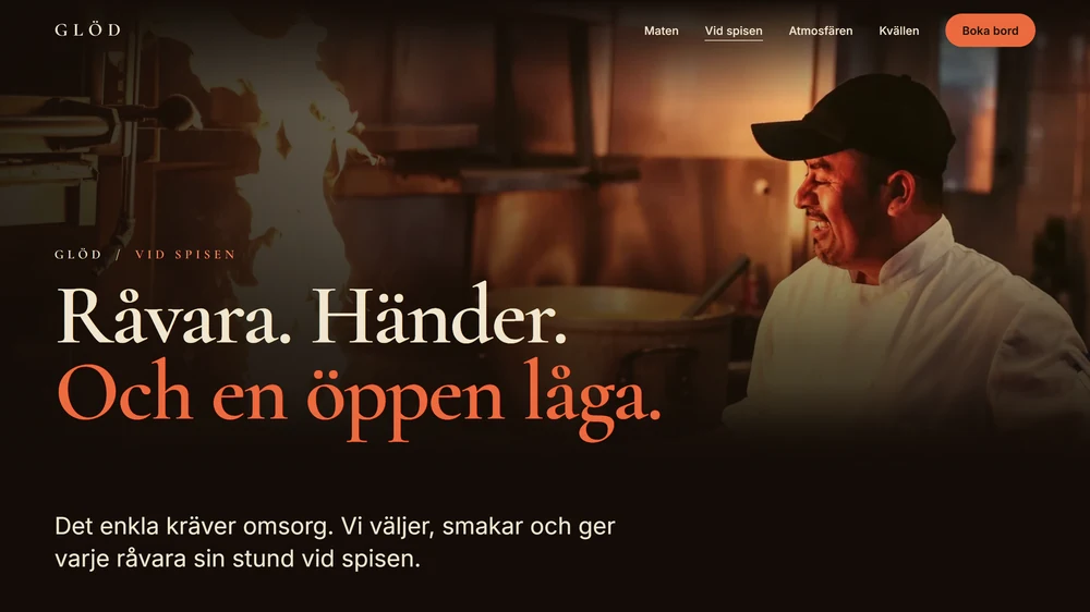 Glöd, sidan Vid spisen.