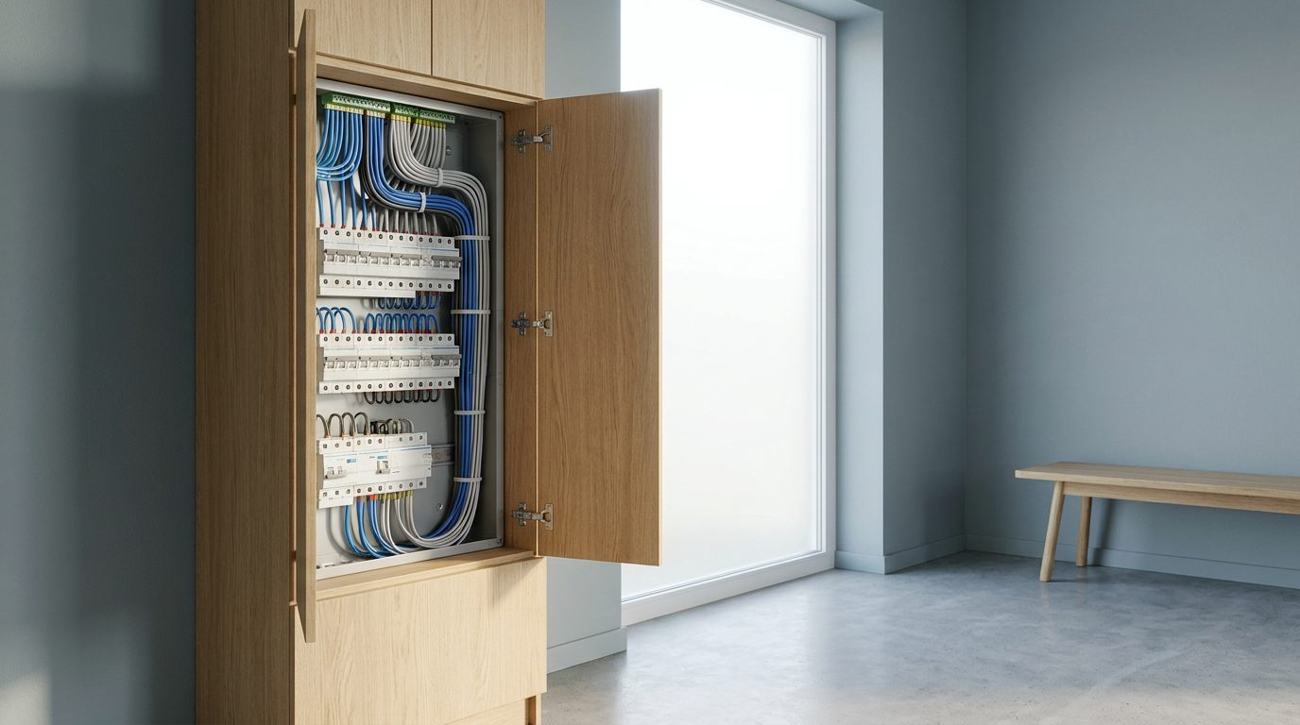 Elcentral installerad av Nord EL & Service (exempelbild)